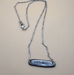 VTG "Gratitude" Bar Necklace